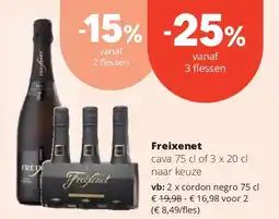 Spar Freixenet cordon negro 75 cl aanbieding