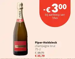 Spar Piper-Heidsieck champagne brut 75 cl aanbieding