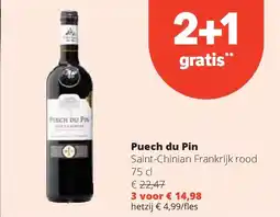 Spar Puech du Pin Saint-Chinian Frankrijk rood 75 cl aanbieding