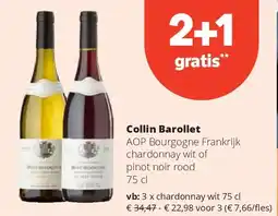 Spar Collin Barollet chardonnay wit 75 cl aanbieding