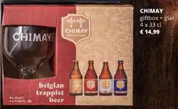 Spar CHIMAY giftbox + glas 4 x 33 cl aanbieding