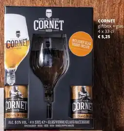 Spar ORNET giftbox + glas 4 x 33 cl aanbieding