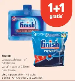 Spar FINISH power all-in 1 45 stuks aanbieding