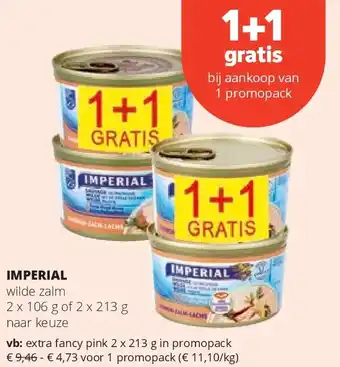 Spar IMPERIAL wilde zalm 2 x 106 g of 2 x 213 g aanbieding