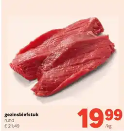 Spar gezinsbiefstuk aanbieding