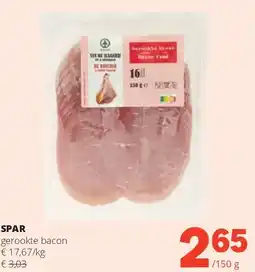 Spar SPAR gerookte bacon aanbieding