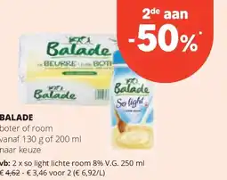 Spar BALADE boter of room vanaf 130 g aanbieding