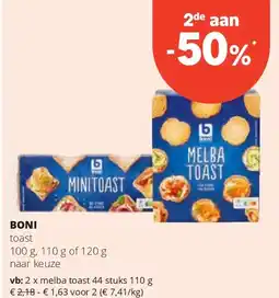 Spar BONI toast 100 g, 110 g aanbieding