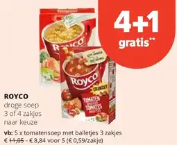 Spar ROYCO droge soep aanbieding