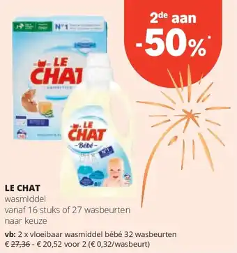 Spar LE CHAT wasmiddel aanbieding