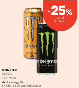 Spar MONSTER blik 50 cl aanbieding