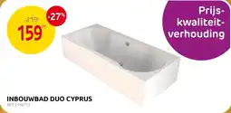 Brico Inbouwbad duo cyprus aanbieding
