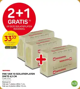 Brico Rockwool Pak van 10 Isolatieplaten aanbieding