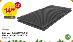 Brico Maclean Pak van 2 Akoestische Isolatieplaten Isotop aanbieding