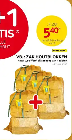 Brico Golden Flame Zak Houtblokken aanbieding