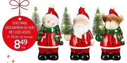 Brico Kerstman, sneeuwman of hert met leds rood aanbieding