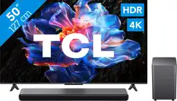 Coolblue TCL 50 Led P61K 4K (2025) + TCL S55H 2.1 Soundbar aanbieding