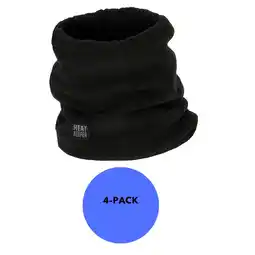 Decathlon Heatkeeper - Fleece nekwarmer kinderen - Zwart - 4-stuks aanbieding