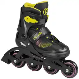 Decathlon Freeskate skeelers voor kinderen Playlife Joker Yellow Glow aanbieding