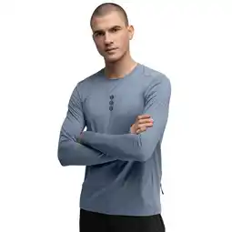 Decathlon Heren Fietsen gravel fiets t-shirt met lange mouwen Cáucaso Blauw aanbieding