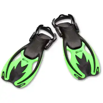 Decathlon Verstelbare Plastic Zwemvliezen Met Open Hiel Voor Kinderen TORPEDO INDIGO aanbieding