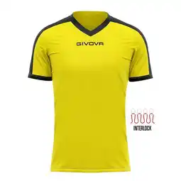 Decathlon Givova Revolution Sport T-shirt - Geel/Zwart 3XL - Ademend en Duurzaam aanbieding
