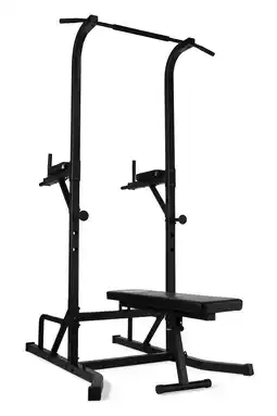 Decathlon Power Tower Deluxe met Fitnessbank - Halterbank aanbieding