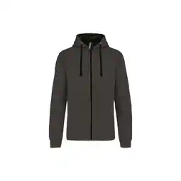 Decathlon Hooded sweatshirt met contrasterende rits Kariban aanbieding