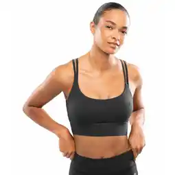 Decathlon Dames Fitness yoga & pilates beha Harbour Black Zwart aanbieding