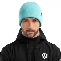 Decathlon Heren en Dames Wintersport Wintermuts Snowflake Turquoise Turquoise aanbieding