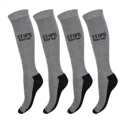 Decathlon Paardrijsokken 4-pack Uni Grijs aanbieding