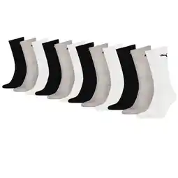 Decathlon Puma Sportsokken - 12 paar - Zwart / Wit / Grijs aanbieding