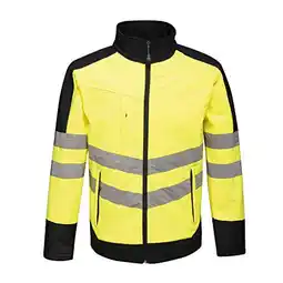 Decathlon HiVis Reflecterende Zachte Shell Jas voor volwassenen (Geel/Zwaar) aanbieding