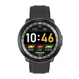 Decathlon Smartwatch WM18 zwart leer aanbieding