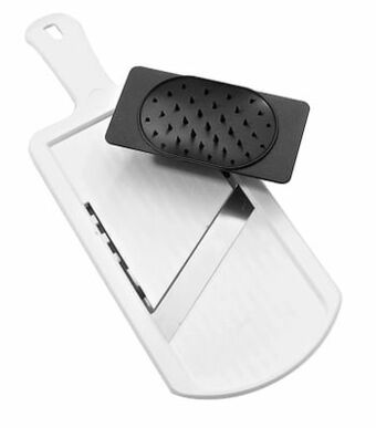 Makro Fackelmann Groentesnijder Food & More 32 x 12,5 cm wit/zwart aanbieding