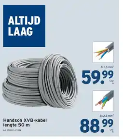 GAMMA Handson XVB-kabel lengte 50 m aanbieding