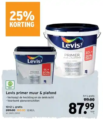 GAMMA Levis primer muur & plafond aanbieding