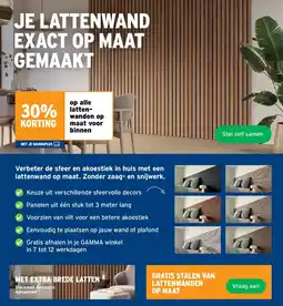 GAMMA JE LATTENWAND EXACT OP MAAT GEMAAKT aanbieding