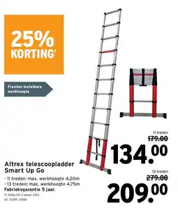 GAMMA Altrex telescoopladder Smart Up Go aanbieding