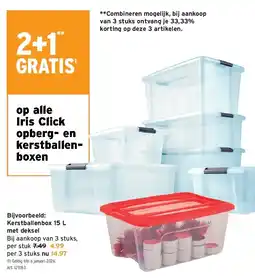 GAMMA Kerstballenbox 15 L met deksel aanbieding