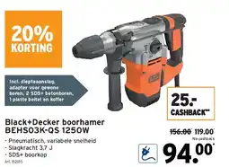 GAMMA Black+Decker boorhamer BEHS03K-QS 1250W aanbieding