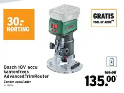 GAMMA Bosch 18V accu kantenfrees AdvancedTrimRouter aanbieding