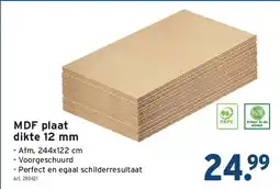 GAMMA MDF plaat dikte 12 mm aanbieding