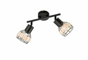 Zelfbouwmarkt Opbouwspot Zwart/rotan 2xe14 Excl Lamp aanbieding