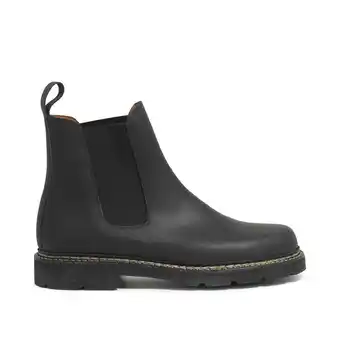 Decathlon Enkellaarsjes van leer met brede hak QUERCY zwart aanbieding