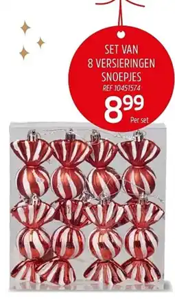Brico Set van 8 versieringen snoepjes aanbieding