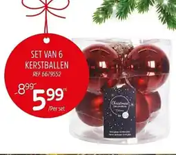 Brico Set van 6 kerstballen aanbieding