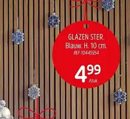 Brico Glazen ster. aanbieding