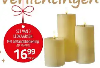 Brico Set van 3 ledkaarsen. aanbieding