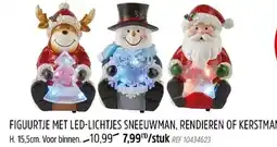 Brico Figuurtje met led-lichtjes sneeuwman, rendieren of kerstman aanbieding